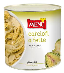 Carciofi a fette “natura” - “Natura” artichoke slices in oil Tin 2500 g nt. wt.
