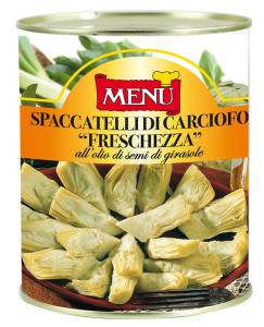 Spaccatelli di carciofo “freschezza” all’olio di semi - “Freschezza” artichoke quarters in sunflower seed oil Tin 2500 g nt. wt.