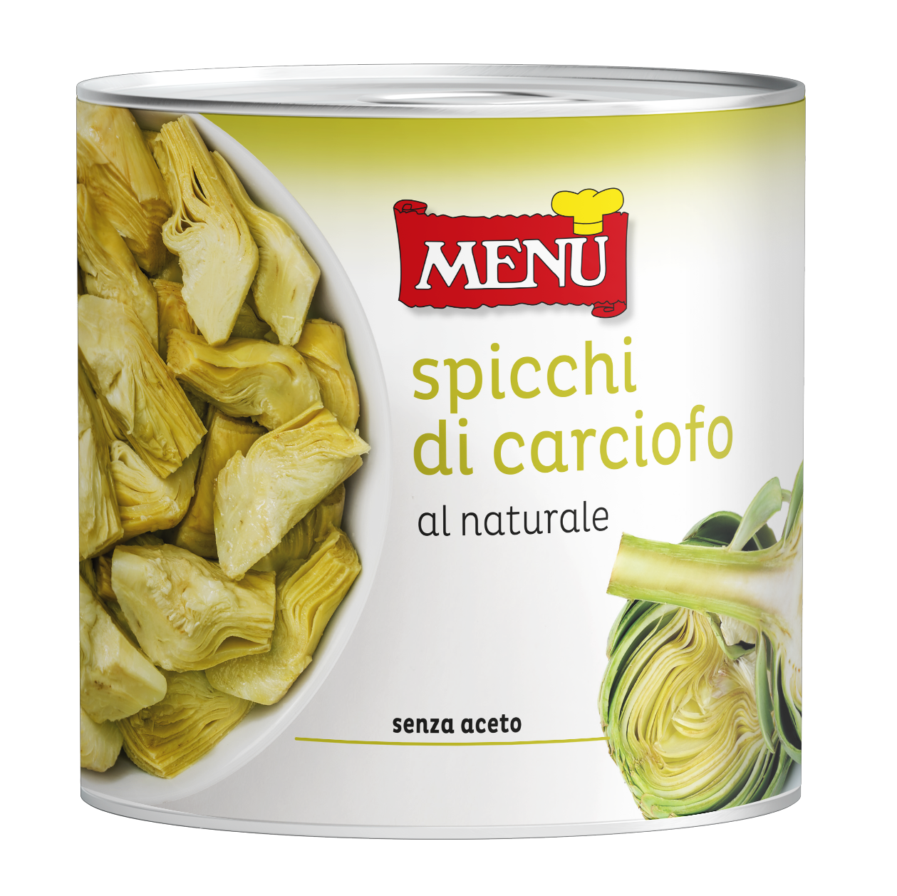 Spicchi di carciofo al naturale - Artichoke wedges Tin 2500 g nt. wt.