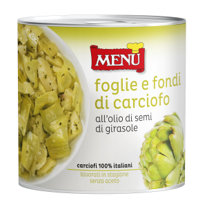Foglie e fondi di carciofo in olio di semi di girasole (Artischockenblätter und-böden in Sonnenblumenöl) Dose, Nettogewicht 2500 g