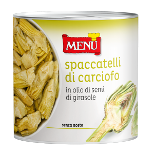 Spaccatelli di carciofi in olio di semi di girasole – Artichokes Wedges in sunflower seeds oil Tin 2500 g nt. wt.
