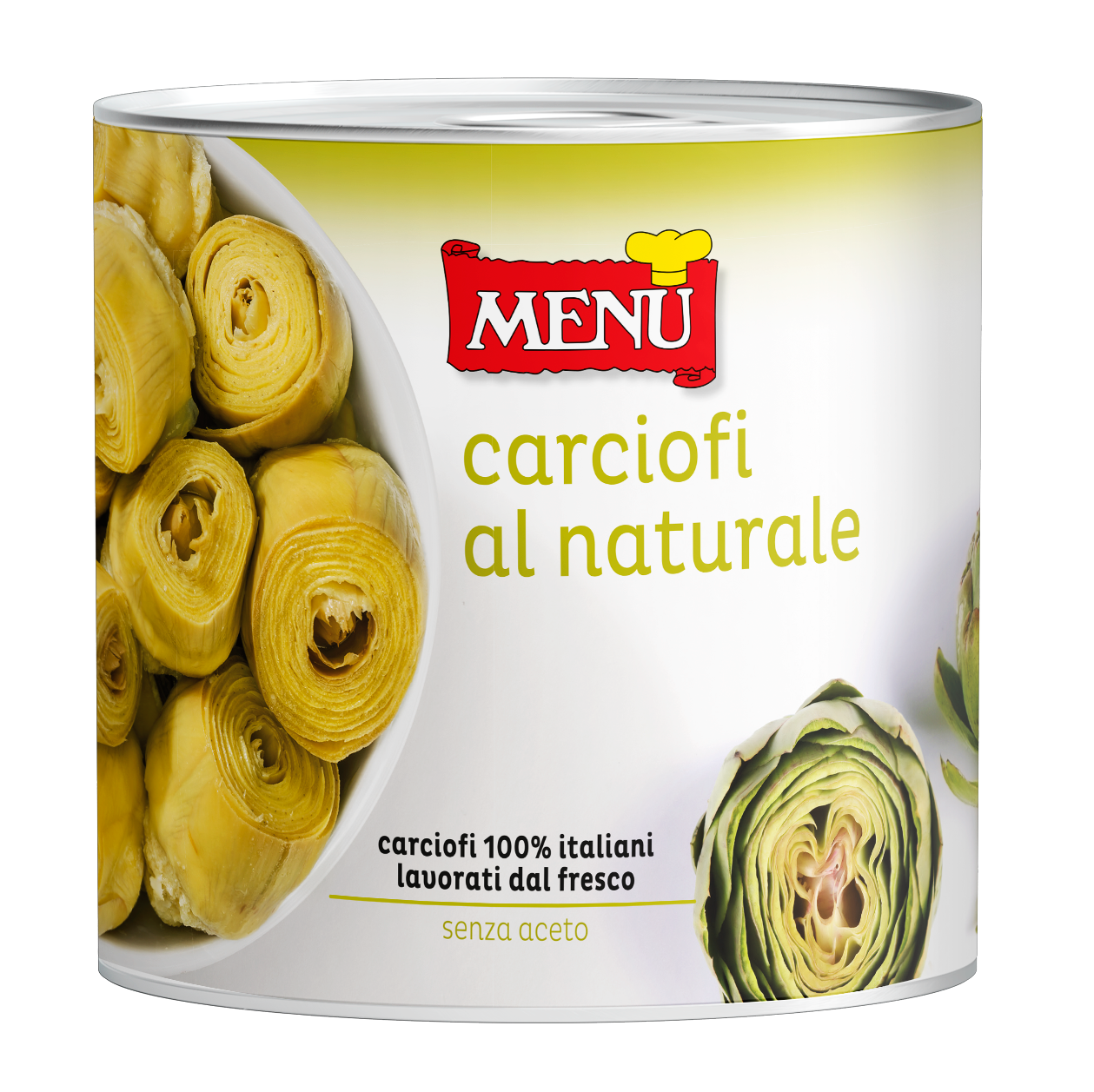 Carciofi al naturale (Artischocken, natur) Dose, Nettogewicht 2500 g