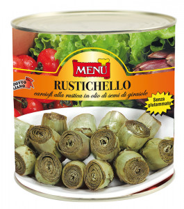 Rustichello carciofi alla rustica - “Rustichello” rustic style artichokes Tin 2400 g nt. wt.