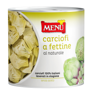 Carciofi a fettine al naturale - Natural Sliced Artichokes Tin 2550 g nt. wt.