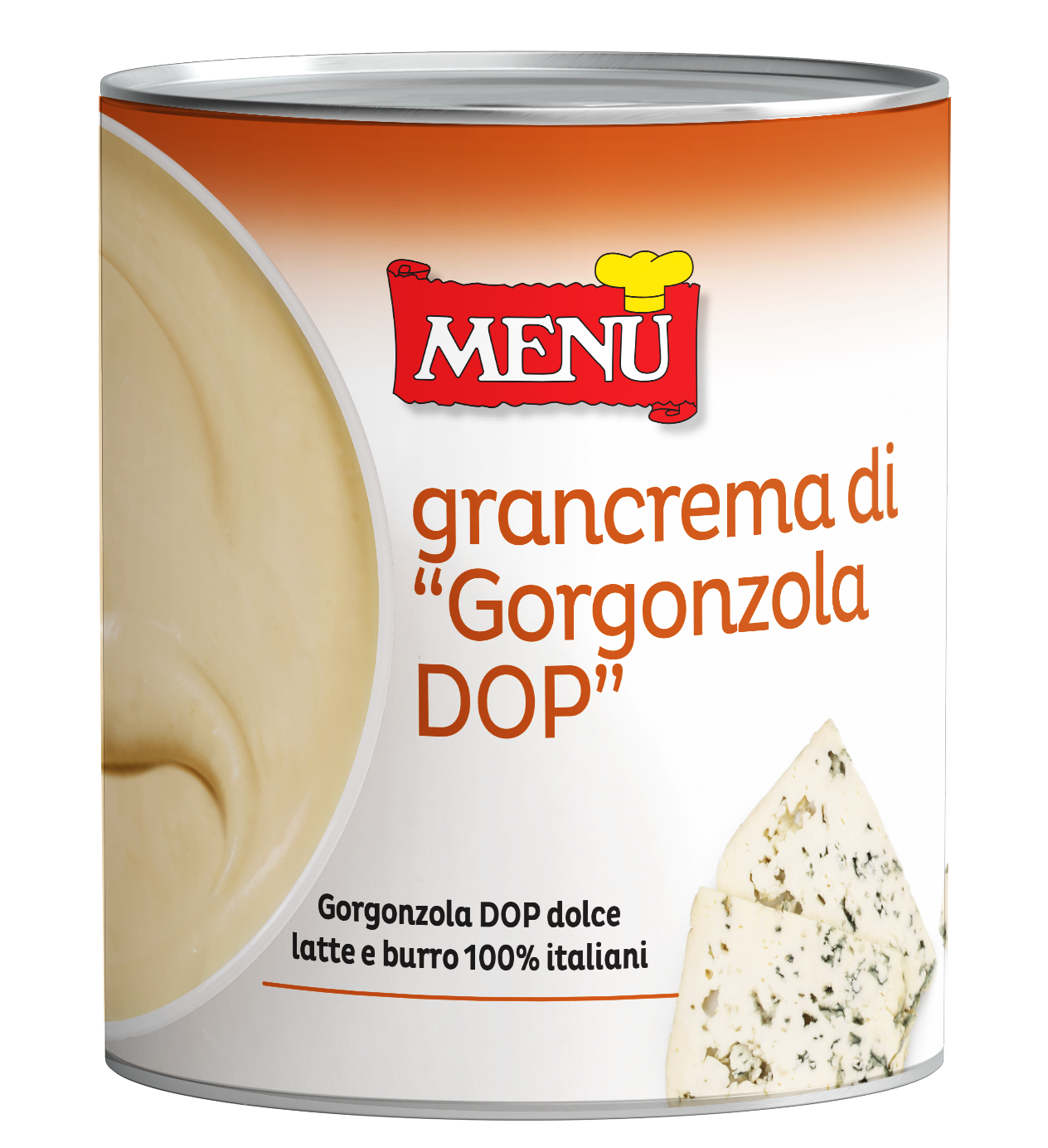 Grancrema di Gorgonzola D.O.P. - Grancrema cheese sauce with Gorgonzola PDO Tin 820 g nt. wt.