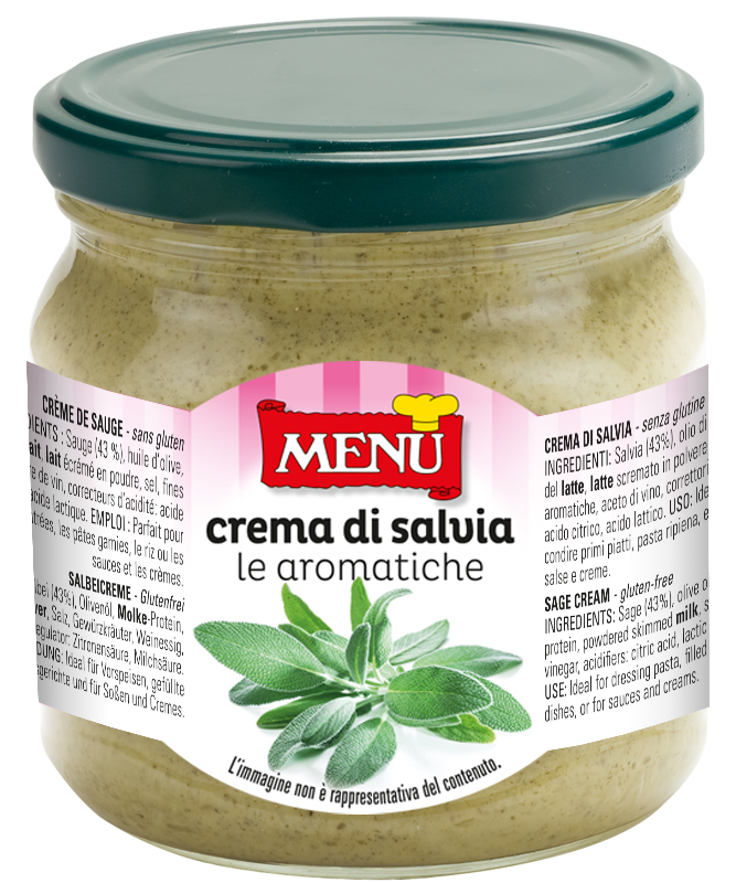 Crema di salvia - Sage cream Glass jar 360 g nt. wt.