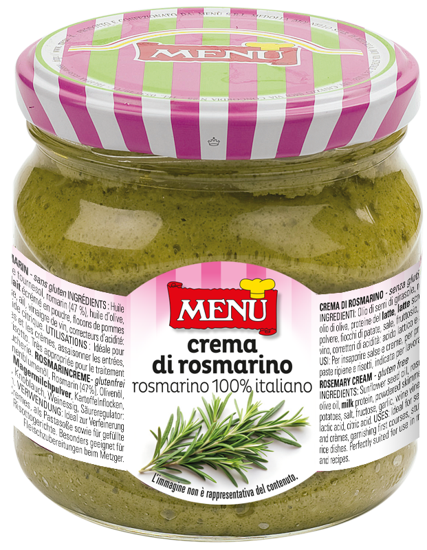 Crema di Rosmarino – Rosemary cream Glass jar 360 g nt. wt.