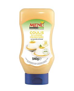 Coulis di Limone Primofiore (Coulis de limón Primofiore) Envase Top down de 540 g p. n.