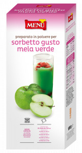 Sorbetto gusto mela verde (Sorbete de sabor manzana verde) Bolsa de film multicapa 1000 g p. n.
