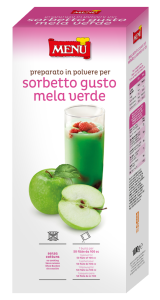 Sorbetto gusto mela verde - Green apple sorbet Polylaminate film packet 1000 g nt. wt.