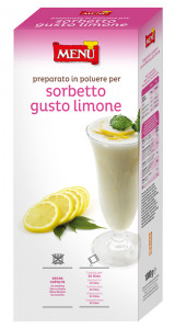 Sorbetto gusto limone (Sorbet mit Zitronengeschmack) Aluverbundfolienbeutel, Nettogewicht 1000 g