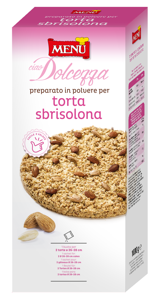 Preparato in polvere per TORTA SBRISOLONA Busta alluminata 1000 g pn.