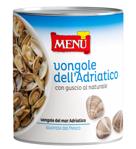 Vongole dell’Adriatico con guscio al naturale (Venusmuscheln aus der Adria mit Schale, natur) Dose, Nettogewicht 990 g
