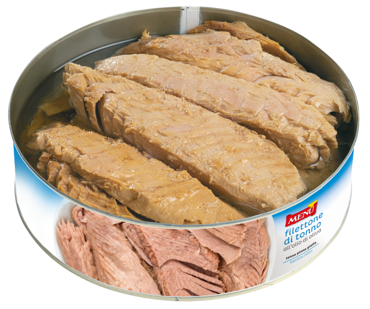 Filettone di tonno all’olio d’oliva Scat. 1800 g pn. Sgocc. 1350 g