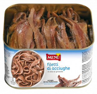 Filetti di Acciughe (Filets d'anchois) Boîte 680 g poids net Égouttés 380 g