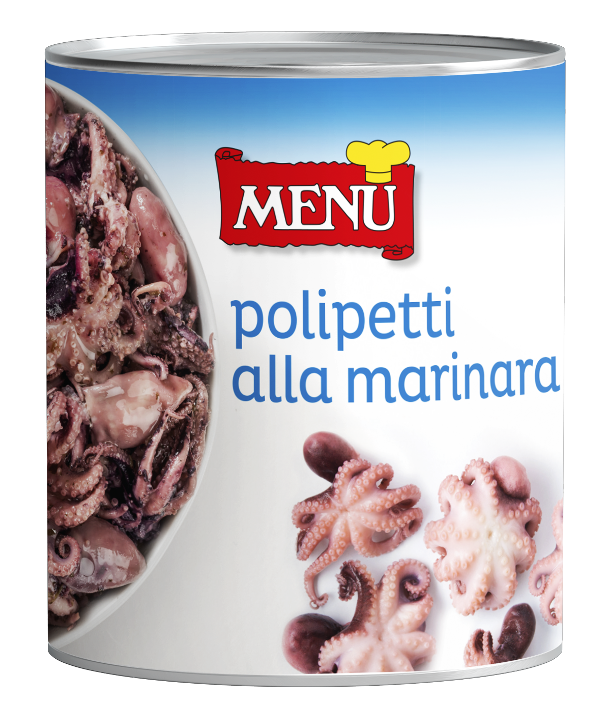 Polipetti alla marinara - Sautéed Baby Octopus Tin 815 g nt. wt.