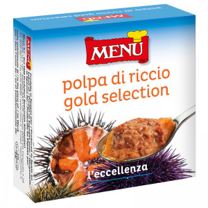 Polpa di riccio Gold Selection (Yemas de erizo de mar «Selección oro») Lata de 68 g p. n.