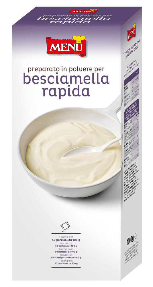 Preparato in polvere per besciamella (Preparado en polvo para bechamel) Bolsa de 1000 g p. n.