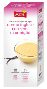 Crema Inglese con semi di vaniglia - Creme anglaise with vanilla seeds Polylaminate film packet 1000 g nt. wt.