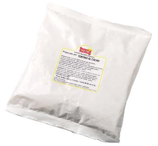 Preparato per tortino al cacao (Herzförmiger Kuchen mit Kakao) Aluverbundfolienbeutel, Nettogewicht 890 g