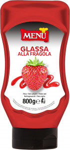 Glassa alla fragola - Strawberry glaze Top Down squeeze bottle 630 g nt. wt.