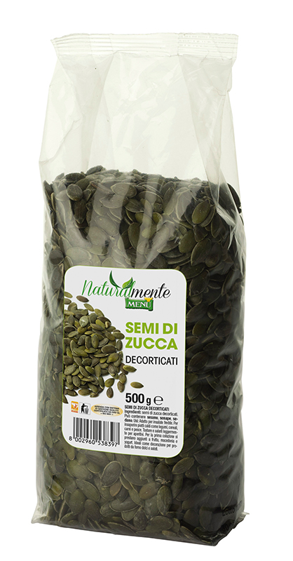 Semi di zucca decorticati Busta 500 g pn.