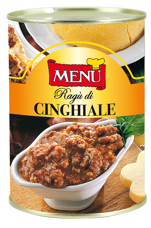Ragù di Cinghiale al Barolo DOCG- Wild Boar Ragout sauce with Barolo wine DOCG Tin 400 g nt. wt.