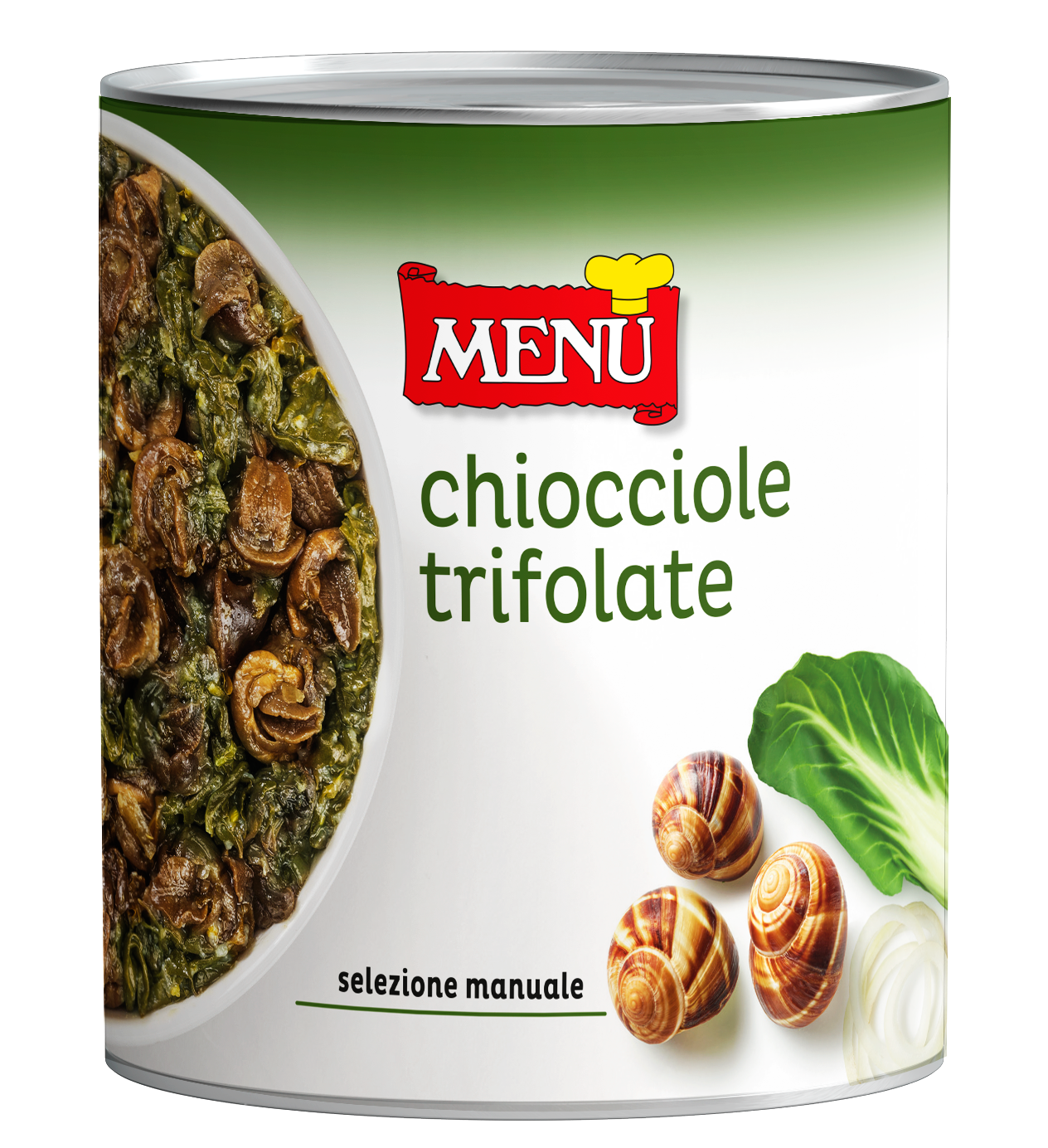 Chiocchiole trifolate - Snails with chard and garlic Tin 790 g nt. wt.