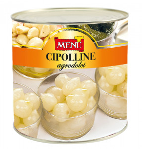 Cipolline agrodolci - Sweet and Sour Baby Onions Tin 2500 g nt. wt.