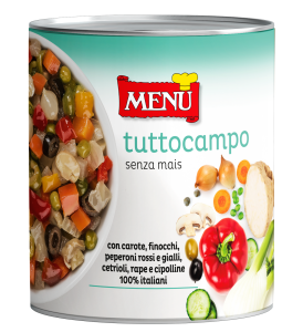 Tuttocampo (senza mais) - Tuttocampo Vegetables (without sweet corn) Tin 830 g nt. wt.