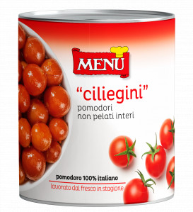 "Ciliegini" pomodori non pelati interi Scat. 800 g pn.
