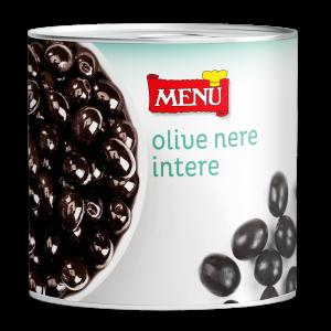 Olive nere intere - Whole black olives Tin 3000 g nt. wt.  (drained 1870 g)