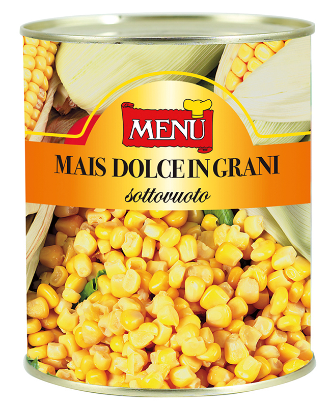 Mais dolce in grani - Whole Kernel Sweet Corn Tin 2100 g nt. wt. (drained 1775)