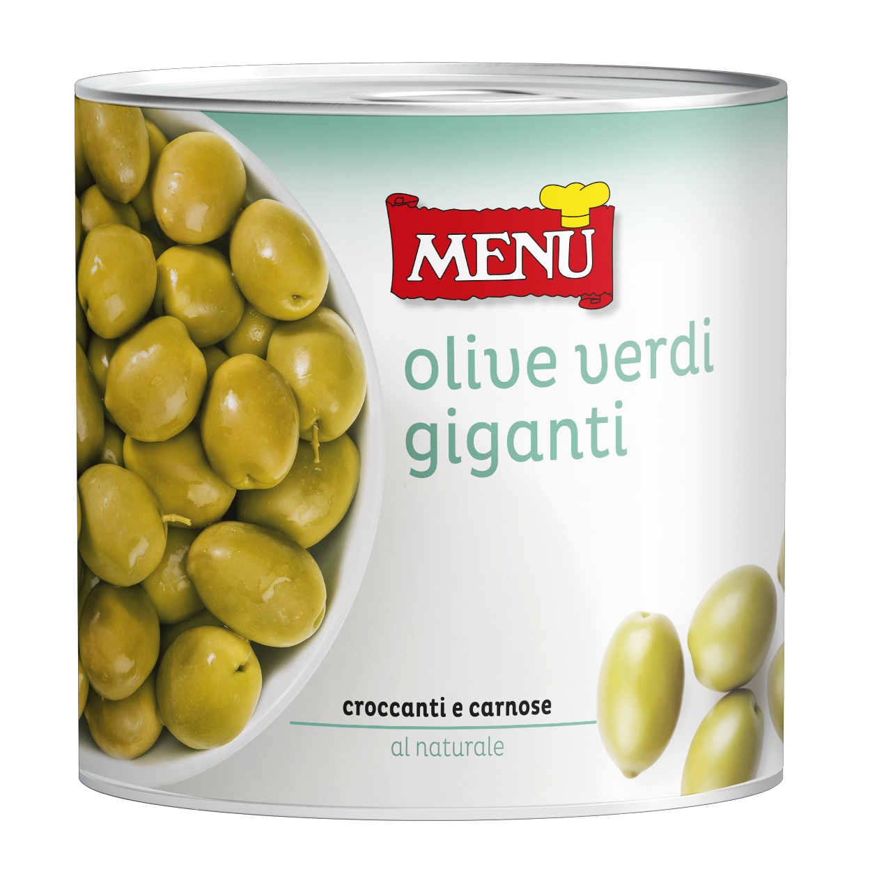 Olive verdi giganti - Giant Green Olives Tin 2650 g nt. wt.