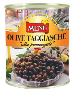 Olive Taggiasche «alla provenzale» (Aceitunas «Taggiasca» a la provenzal) Lata de 850 g p. n.