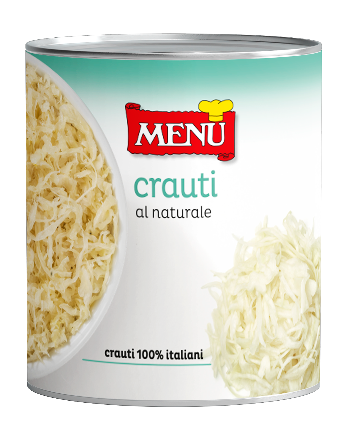 Crauti al naturale – Naturally preserved sauerkraut Tin 810 g nt. wt.
