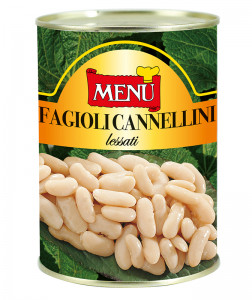 Fagioli cannellini lessati (Haricots cannellini bouillis) Scat. 400 g pn.