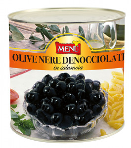 Olive nere denocciolate - Pitted Black Olives Tin 2400 g nt. wt.