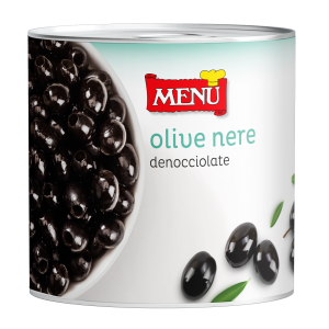 Olive nere denocciolate (Olives noires dénoyautées) Boîte 3 000 g poids net (ègouttè 1450 g)