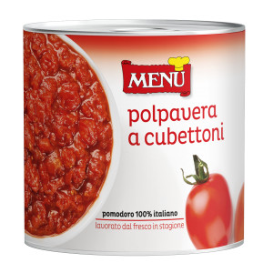 Polpa di pomodoro «Polpavera a cubettoni» (Pulpa de tomate cubeteada) Lata de 2500 g p. n.