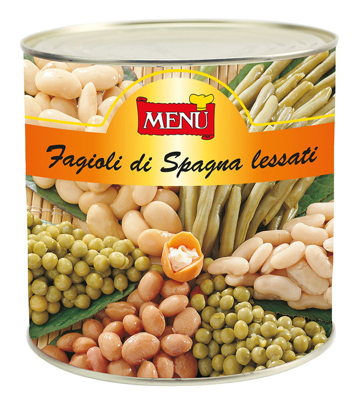 Fagioli di Spagna lessati (Alubias de España cocidas) Lata de 2600 g p. n.