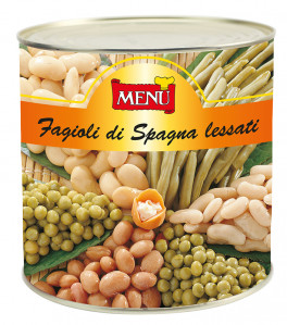 Fagioli di Spagna lessati - Boiled Butter Beans Tin 2600 g nt. wt.