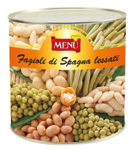 Fagioli di Spagna lessati (Alubias de España cocidas) Lata de 2600 g p. n.
