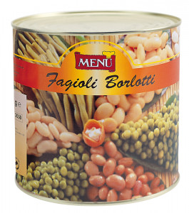 Fagioli Borlotti lessati (Haricots borlotti bouillis) Boîte 2 600 g poids net