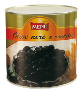 Olive nere a rondelle - Sliced Black Olives Tin 2400 g nt. wt.