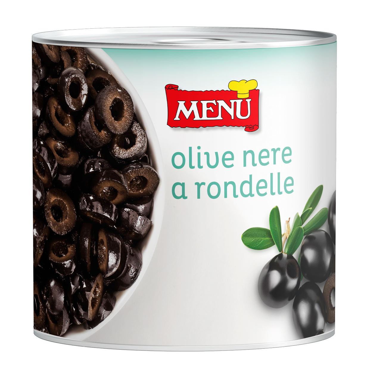 Olive nere a rondelle Scat. 2400 g pn.