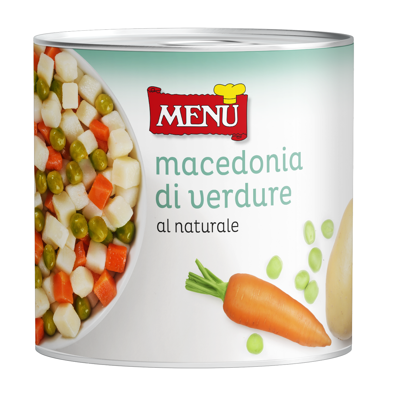 Macedonia di verdure al naturale – Naturally Preserved Vegetable Cocktail Tin 2600 g nt. wt.