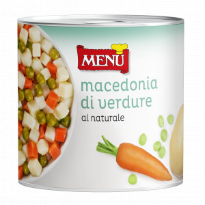 Macedonia di verdure al naturale (Macédoine de légumes au naturel) Boîte 2 600 g poids net