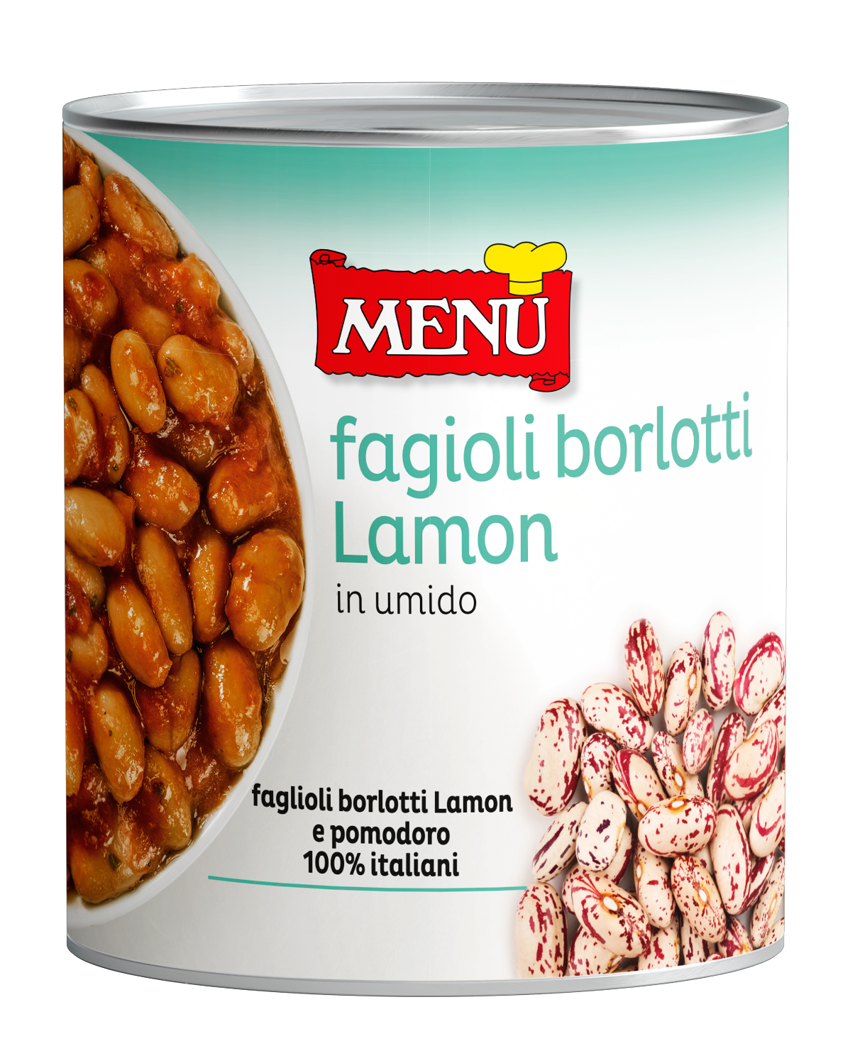 Fagioli Borlotti Lamon in umido (Judías Borlotti Lamon estofadas) Lata de 850 g p. n.