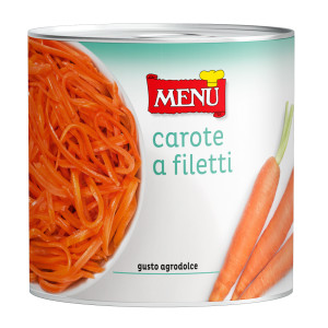 Carote a filetti - Julienned Carrots Tin 2550 g nt. wt.